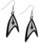 Star Trek Starfleet Logo Black and White Dangle Earrings w/Gift Box - CG12CMOTPW7