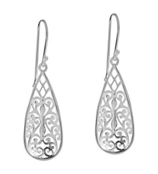 Exotic Filigree Sterling Silver Earrings in Women's Drop & Dangle Earrings