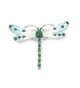 Faship Gorgeous Emerald Color Green Crystal Dragonfly Pin Brooch - CX11TARUNWF