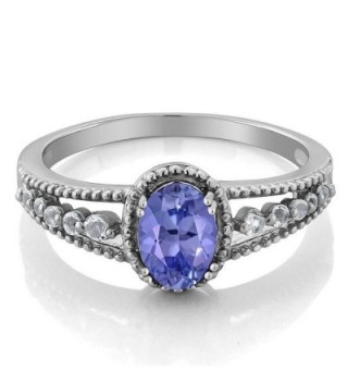 Natural Tanzanite Sterling Silver Womens