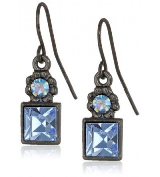 1928 Jewelry Colored Square Drop Earrings - blue - CL111QLKABH