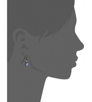 1928 Jewelry Blue Square Earrings