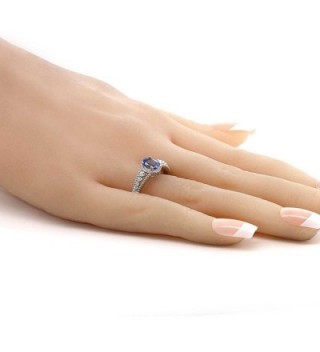 Natural Tanzanite Sterling Silver Womens in Women's Statement Rings