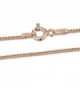 14K Rose Gold Plated on 925 Sterling Silver 1.3 mm Curb Chain Necklace 16" 18" 20" 22" 24" 28" in - CA184H0MOIA