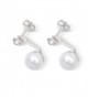 Sterling Simulated Crystal Rhodium Earrings in Women's Earring Jackets