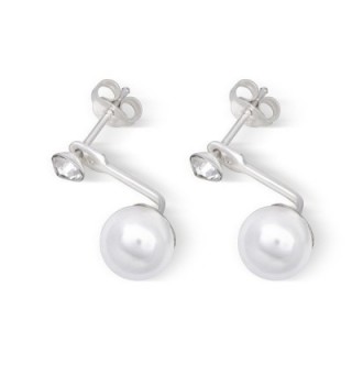 Sterling Simulated Crystal Rhodium Earrings in Women's Earring Jackets