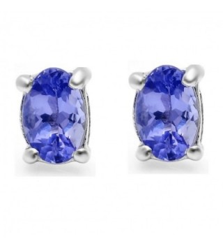 Genuine Tanzanite Earrings Sterling Silver