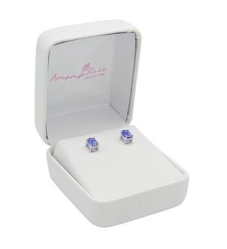 Genuine Tanzanite Earrings Sterling Silver in Women's Stud Earrings