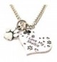 I Love My Sheltie with Paw Print Pewter Charm 18" Fashion Necklace - C911FOPN61D