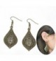 MJartoria Teardrop Filigree Hammered Earrings