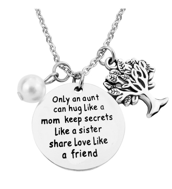 ALoveSoul Only An Aunt Can Hug Like A Mom Keep Secrets Like A Sister Share Love Like A Friend Necklace - CE183KHI2D4