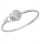 Scallop Shell Bracelet Sea Life Latch Cuff by Cape Cod Jewelry-CCJ - C611SVKEK4Z
