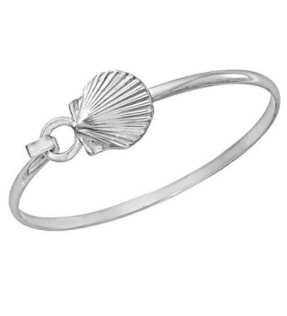 Scallop Shell Bracelet Sea Life Latch Cuff by Cape Cod Jewelry-CCJ - C611SVKEK4Z