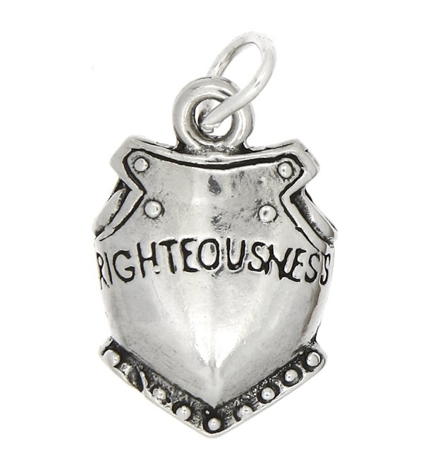 Oxidized Sterling Silver Armor of God Breastplate Charm - CI115TIOPT7