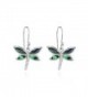 Sterling Abalone Polished Dragonfly Earrings