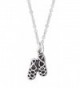 Quantum Jewelry 18" Necklace with Sterling Silver Plated Lead Free Irish Ghillie Dance Shoes Charm - CU120RUB7F1