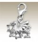 3D Dragon Charm with Lobster Clasp- Sterling Silver 925- for Charms Bracelet- Necklace (E14241) - CU11JY7BG87