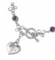 Purple Swarovski Bead Rosary Bracelet