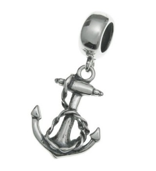 Sterling Silver Anchor European Dangle