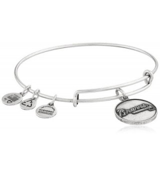 Alex and Ani Atlanta Braves Primary Logo Expandable Bangle Bracelet - Rafaelian Silver - CG11JY3A1SB