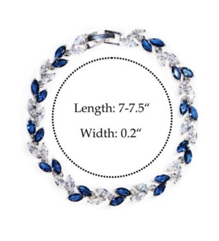 Crystal Bracelet Sapphire Birthstone Wedding in Women's Tennis Bracelets