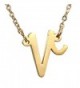 Huan Xun Gold Plated Stainless Steel Initial Pendant Necklace Best Friend Jewelry - CW11U57RCWT