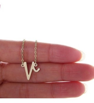 Gold Stainless Initial Pendant Necklace