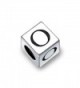 Bling Jewelry 925 Sterling Silver Block Letter O Bead Charm - CZ11565X8M3