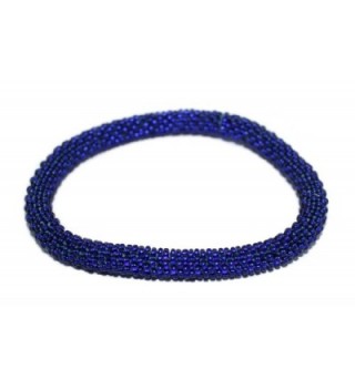 Crochet Bracelet Glass Seed Bead Bracelet Roll on Bracelet Nepal Bracelet SB454 - CQ12BZGQ6L1