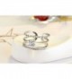 Plated Pieces Solitaire Christmas platinum plated in Women's Band Rings