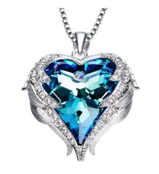 NEHZUS "Heart of the Ocean" Love Heart Pendant Necklace for Girlfriend Love Wife-Crystal from Swarovski - CL186GSUWZ2