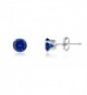 Round 3mm Simulated Tanzanite Blue CZ Stud Earrings (0.36 cttw) Sterling Silver- 14k Yellow or Rose Goldplate - CG11IWLDDRX