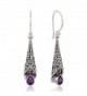 Sterling Detailed Filigree Amethyst Earrings