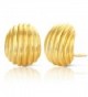 JanKuo Jewelry Gold Plated Shell Textured Clip On Earrings - C611AZCNI21