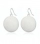 HONGYE Brushed Gold Silver Rose Gold Colored Round Disc Shaped Drop Earring Hook Earring - silver - CX182IIYIE8
