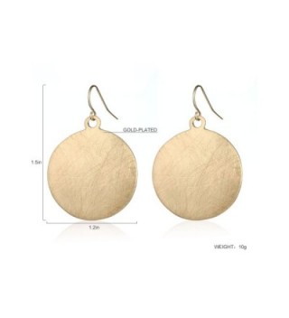 HONGYE Brushed Silver Colored Earring in Women's Drop & Dangle Earrings