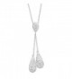 Crystaluxe Lariat Necklace with Swarovski Crystals in Sterling Silver - C11260CR0P1