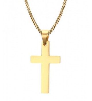 Cross Necklace- 3mm Stainless Steel Pendant Chain for Men Women - 22 ...