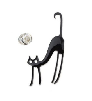 DZT1968 Cat Design Brooch Pin Jewelry-The Best Gift - Black - CL128L7D22X