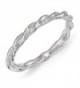 2.5mm Rhodium Plated Sterling Silver Stackable Twisted Band - CJ12K7JF8CF