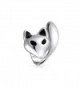 Bling Jewelry Fox Animal Bead Charm .925 Sterling Silver - CF11N0H8IHJ