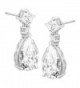 Earrings Pear Cut Swarovski Zirconia Sterling