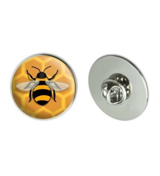 Bee on Honeycomb Metal 1.1" Tie Tack Hat Lapel Pin Pinback - CU186I3CMXM