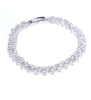 Plated Zircon Fashion Tennis Bracelet