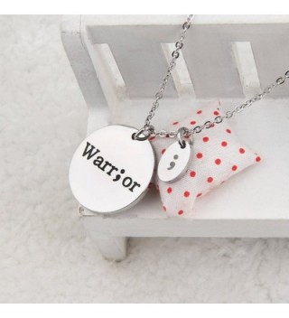 Stamped Fighter Warrior Semicolon Necklace