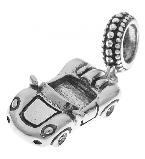 925 Sterling Silver Luxary Racing Car Dangle For European Charm Bracelets - CS123H4TEW7
