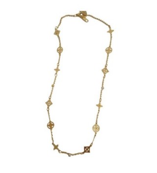 Baoli Rose Gold Multi Clover Diamond Women's Chain necklace - yellow gold - CP12MZFZLI9