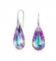 Bling Jewelry Crystal Briolette Blue Teardrop Sterling Silver Dangling Earrings - C011TZXK7DF