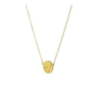 14K Gold-Plated Silver Horoscope Zodiac Necklace - CA12F8KRZQZ