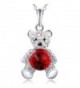 SIVERY Fashion Jewelry Necklace Swarovski - Red - CD17YYELWHA